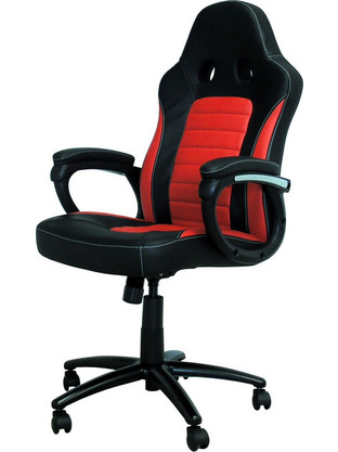 LC-Power Καρέκλα Gaming Δερματίνης Μαύρη Κόκκινη CL-RC-BR