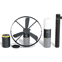 Bayu Φανάρι Μπαταρίας για Camping με Powerbank & Ανεμιστήρα 1600lm 15W Χάλκινο
