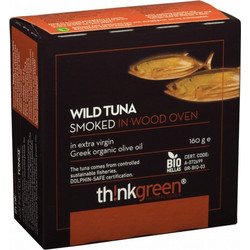 Τόνος Καπνιστός σε Βιολογικό Ελαιόλαδο Think Green 160g