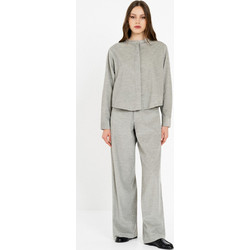 Philosophy Κοτλέ Γυναικείο Παντελόνι Wide Leg Γκρι AW26-TR44625
