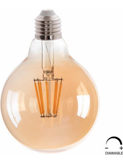 ΛΑΜΠΤΗΡΑΣ GLOBO LED FILAMENT 8W E27 2700K ΧΡΥΣΟ DIMMABLE HM4050.02