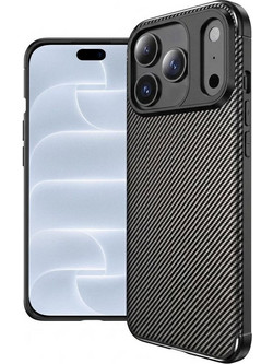 Techsuit CarbonFiber Back Cover Black (iPhone 18 Pro / 17 Pro)