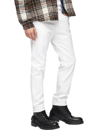 Gas Albert Simple Ανδρικό Τζιν Παντελόνι Λευκό Α7233 White