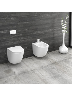 Karag Milos Καπάκι Λεκάνης D-Shape Πλαστικό Slim Soft Close Λευκό S-LT046E-NGW