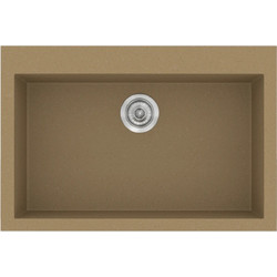 Sanitec Classic 338 Υποκαθήμενος Νεροχύτης Γρανίτη Ματ Metallic Coffee 70x50cm