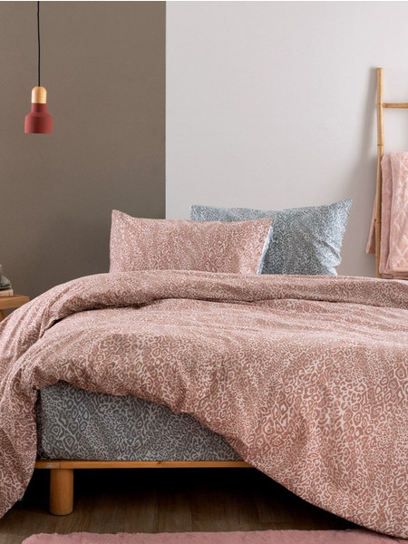 Palamaiki Σετ Παπλωματοθήκη Υπέρδιπλη Fashion Life 230x250 FL6309 Ροζ
