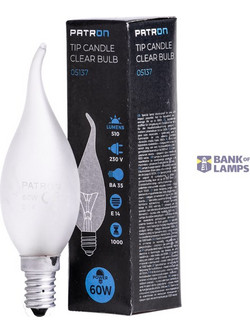 Incandescent Bulb E14 60W BA35 230V FR