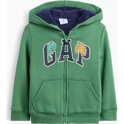 Νηπιακή Ζακέτα Φούτερ babyGap με Επένδυση Γούνας και Λογότυπο Spruce green dinosaurs