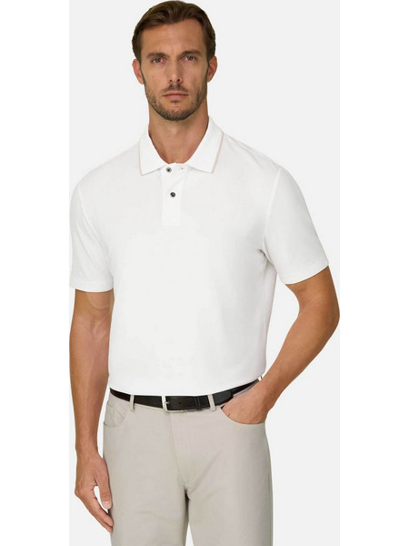 Boggi Milano Ανδρική Μπλούζα Polo Κοντομάνικη Λευκή BO26A114901