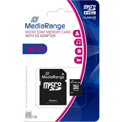 Mediarange MR958 microSDHC 16GB Class 10 A1 + Adapter