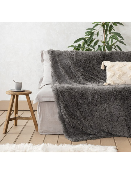 Κουβέρτα Καναπέ 150X190 Nima Stona Dark Gray (150x190)