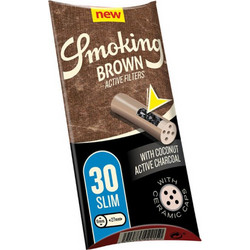 Smoking Φιλτράκια Slim 30 Ενεργού Ανθρακα Active - 6mm