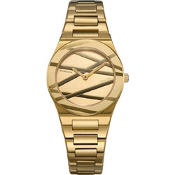 D1 Milano Ultra Thin Golden Inlay Γυναικείο Ρολόι με Χρυσό Μπρασελέ D1-UCBL05
