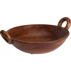 Διακοσμητικό Μπολ (Φ25x10) K-M Wood Dark A55200380