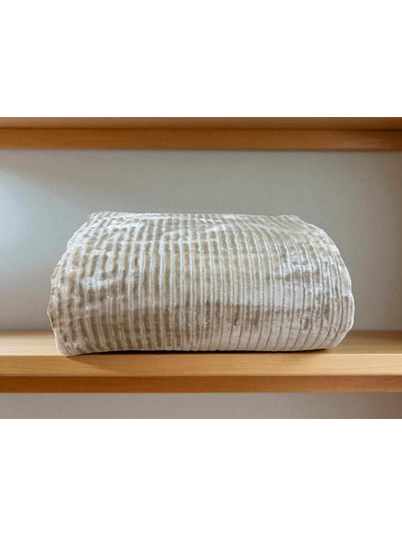 ΚΟΥΒΕΡΤΑ ΑΝΑΓΛΥΦΗ ΒΕΛΟΥΤΕ LANE SILK TOUCΗ ΜΠΕΖ ΜΟΝΗ 160Χ220 160X220 LINEAHOME