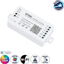 GLOBOSTAR SP108E MATRIX Pixel Addressable RGB/RGBW Controller DC 5-24V IP20 - WiFi + SPI/TTL + 2048 IC - M8.1x
