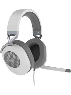 Corsair HS65 Wired Gaming Headset Over Ear White