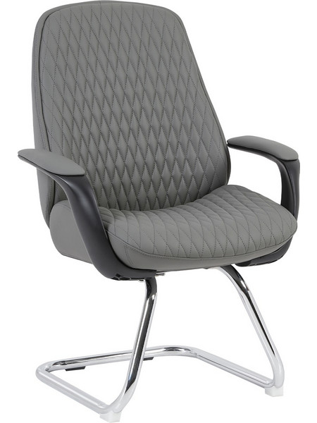 ΚΑΡΕΚΛΑ ΕΠΙΣΚΕΠΤΗ VELUM-s HM1235.10 ΓΚΡΙ PU-ΒΑΣΗ ΧΡΩΜΙΟΥ 71x60x100Υεκ. - H.M