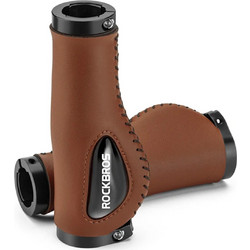 Δερμάτινα grips ποδηλάτου Rockbros 40720001002 - καφέ Καφέ