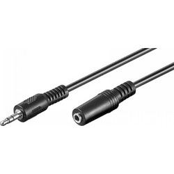 ATC Καλώδιο Ήχου 3.5mm male - 3.5mm female Μαύρο 1.5m 02.008.0023 30805-1.5