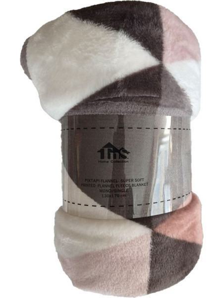 Ριχτάρι Flannel Super Soft 130x170cm Multicolor