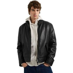 Pepe Jeans Ανδρικό Μπουφάν Δερμάτινο Harrington Μαύρο PM4027342-999