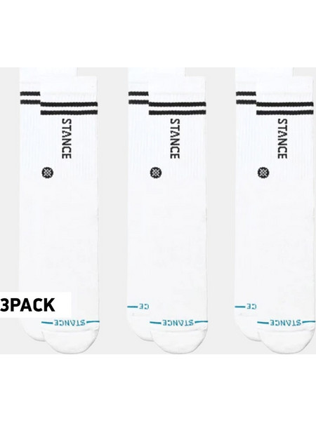 Stance Core Ανδρικές Κάλτσες Ψηλές Λευκές 3Pack A556D25COR-WHT
