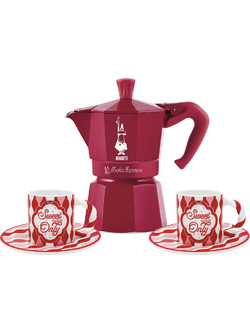 Bialetti Moka Pot Set for 3 Cups + 2 Mugs (Model 5460)