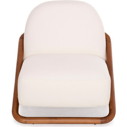 Πολυθρονα Lounge Ramrod Sm9967 Ξυλο Teak Φυσικο-cmρου Μπουκλε 76x84x51-77,5Υcm - Markt