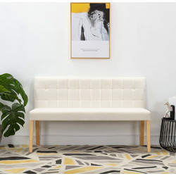 vidaXL Παγκάκι Κρεμ Βελούδινο 140x56x86cm 1 τεμ