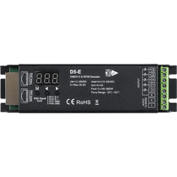 GLOBOSTAR(R) SKYDANCE-D5-E 73148 DC DMX Master Dimmer / Controller / Decoder Υψηλής Ταχύτητας με 5 x 4A 192W Κανάλια DC 12-48V 20.5A 960W Max IP20 - DMX512 & RDM - Μ17.5 x Π4.5 x Υ3.3cm