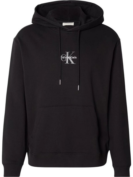 Calvin Klein Monologo Ανδρικό Φούτερ με Κουκούλα Μαύρο LV04RG279G-UB1