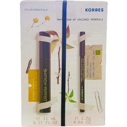 Korres PROMO Drama Volume No01 Black Mascara Extreme Volume 11ml & Volcanic Minerals Long Lasting Eyeliner No 01 1,2 gr