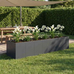 vidaXL Γλάστρα Κήπου Ανθρακί 280 x 80 x 60 εκ Ψυχρής έλασης χάλυβας