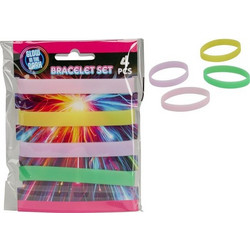 ΒΡΑΧΙΟΛΙΑ ΦΩΣΦΟΡΙΖΕ GLOW IN THE DARK BRACELETS 4τμχ