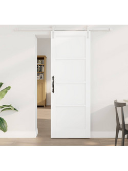 vidaXL Πόρτα Εσωτερική Συρόμενη Ξύλινη Λευκή 73.5x198.5cm 3449918