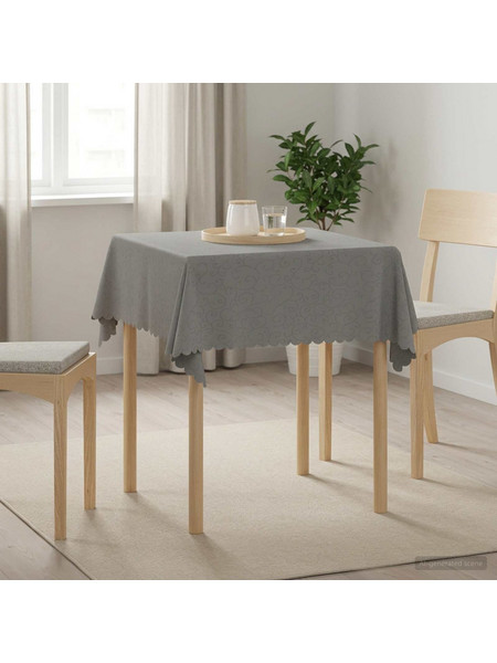 vidaXL Ύφασμα Τραπέζης 5 τμχ. Ανοιχτό γκρι 140 x 140 cm Ορθογώνιος