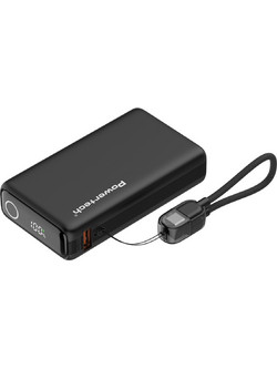 Powertech PT-1641 Power Bank 10000mAh 22.5W Καλώδιο Black