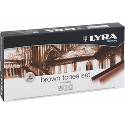 Κηρομπογιές polycrayons Lyra brown tones 12τεμ. 005641121