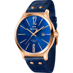 TW Steel Ανδρικό Ρολόι με Μπλε Δερμάτινο Λουράκι TW1305