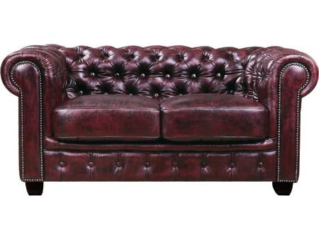 Woodwell Διθέσιος Καναπές Δερμάτινος Μπορντό 160x92cm 9574 Ε9574,24
