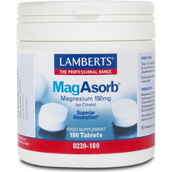 Lamberts Mag Asorb 150mg 180 Ταμπλέτες