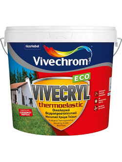 Vivechrom Vivecryl Thermoelastic Eco Οικολογικό Μονωτικό Ακρυλικό Χρώμα Εξωτερικού Χώρου Λευκό 10lt