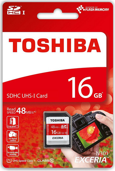 Κάρτα Μνήμης Toshiba Exceria N48MB SDHC 16GB Class 10