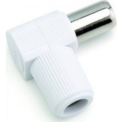 POWERTECH CAB-V013 ADAPTOR TV CABLE MALE COAXIAL PAL 9.5mm RG6 ADAPTER WHITE ΒΥΣΜΑ ΤΕΛΙΚΟ ΓΩΝΙΑΚΟ ΑΡΣΕΝΙΚΟ POWERTECH CABV013 FTT4-001/1