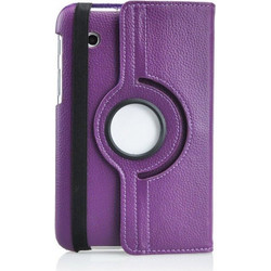 Samsung Galaxy Tab 2 7.0, Tab2 7.0 P3100 360 Degree Rotating Smart Case Cover Flip Case Cover with Stand Function Purple
