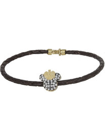 Χρυσό mouse Κ9 με ζιργκόν σε καφέ δέρμα 027479 027479 Χρυσός 9 Καράτια