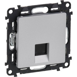 LEGRAND Valena Life Πρίζα δικτύου U/UTP 1XRJ45 CAT5 χωνευτή Αλουμίνιο