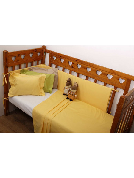 Κουβερλί Κούνιας 110x150 - AnnaRiska - Baby Prestige - 11 - Yellow - Κίτρινο