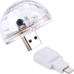 Mini 3W LED USB RGB Magic Ball with 8 Pin Port Adapter OEM